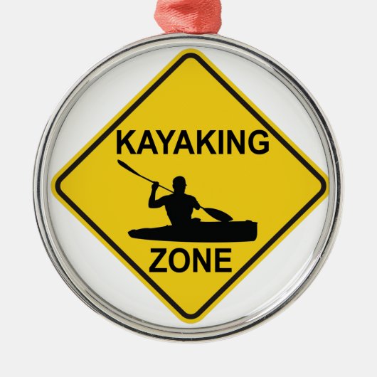 Kayaking Zone Metalen Ornament (Voorkant)