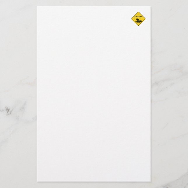 Kayaking Zone Road Sign (Voorkant)