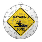 Kayaking Zone Road Sign Dartbord (Voorkant)