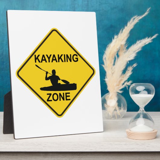 Kayaking Zone Road Sign Fotoplaat (Zijkant)