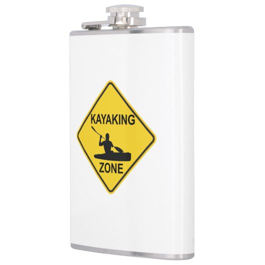 Kayaking Zone Road Sign Heupfles (Links)