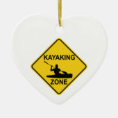 Kayaking Zone Road Sign Keramisch Ornament (Voorkant)
