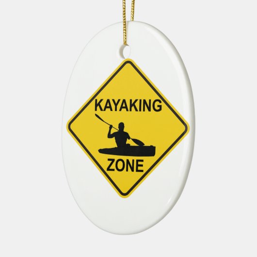 Kayaking Zone Road Sign Keramisch Ornament (Links)