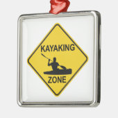 Kayaking Zone Road Sign Metalen Ornament (Links)