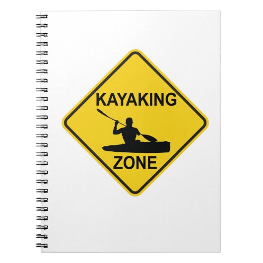 Kayaking Zone Road Sign Notitieboek (Voorkant)