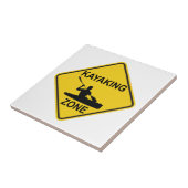 Kayaking Zone Road Sign Tegeltje (Zijkant)