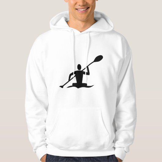 Kayaking - zwart hoodie (Voorkant)