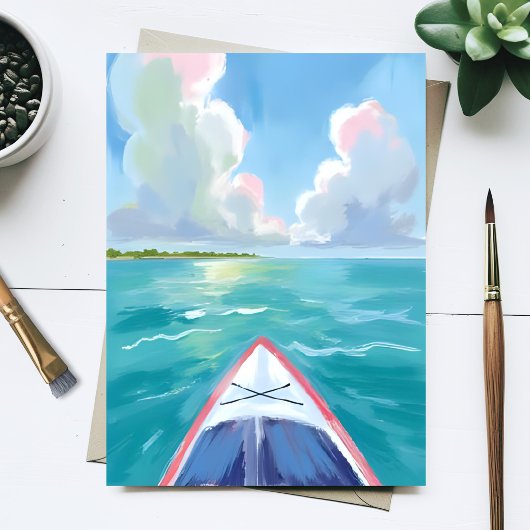 Kayakken Aquarel Briefkaart
