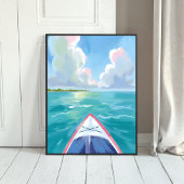 Kayakken Aquarel Meer Schilderij Poster