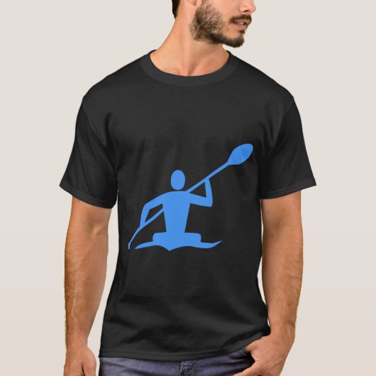 Kayakken - Babyblauw T-shirt (Voorkant)