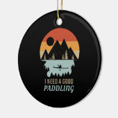 Kayakken Bergen Retro Keramisch Ornament (Links)