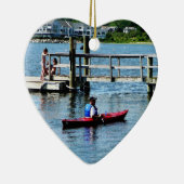Kayakken Bristol RI Keramisch Ornament (Rechts)
