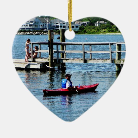 Kayakken Bristol RI Keramisch Ornament (Voorkant)
