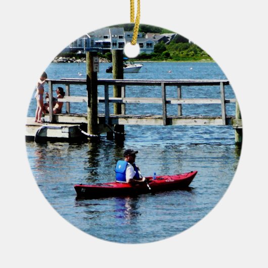 Kayakken Bristol RI Keramisch Ornament (Voorkant)