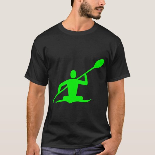 Kayakken - Groen T-shirt (Voorkant)