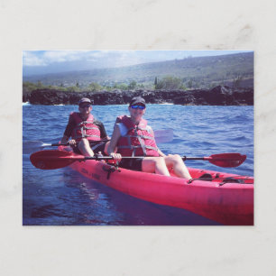 Kayakken in Kona Hawaii Briefkaart