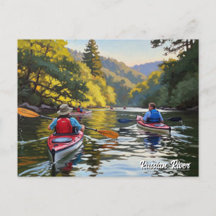 Kayakken in Russian River California Reis Briefkaart