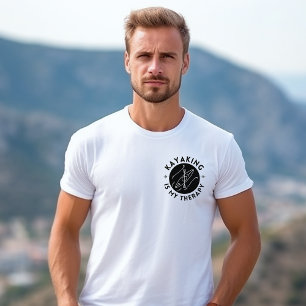 Kayakken is mijn therapie 3 heren T-shirt