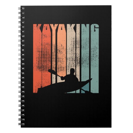 Kayakken Kanoën Retro Notitieboek (Voorkant)