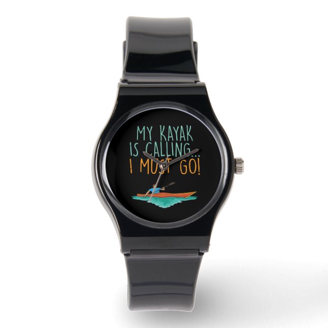 Kayakken Kayak Cadeau Horloge (Voorkant)