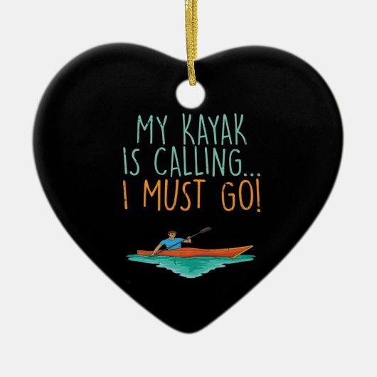 Kayakken Kayak Cadeau Keramisch Ornament (Voorkant)