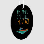 Kayakken Kayak Cadeau Ornament (voorkant)