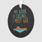 Kayakken Kayak Cadeau Ornament (voorkant)