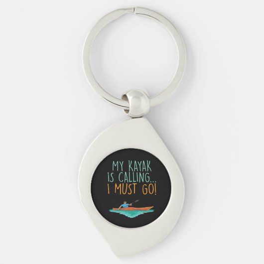 Kayakken Kayak Cadeau Sleutelhanger (Voorkant)