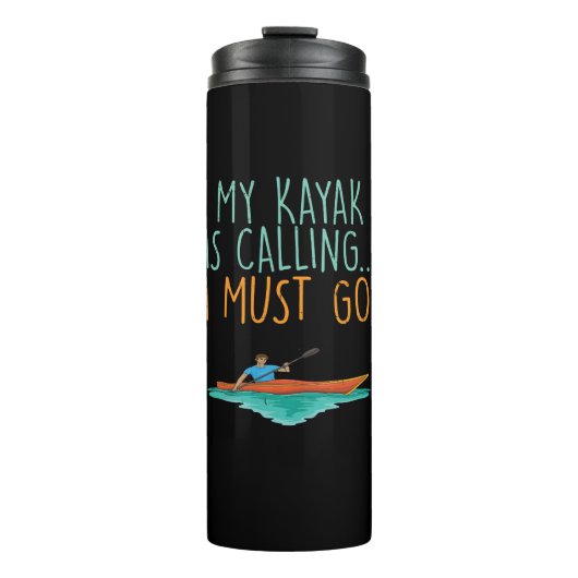 Kayakken Kayak Cadeau Thermosbeker (Voorkant)