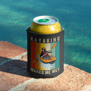 Kayakken maakt me nat Grappig Kanoën Vintage Retro Blikjeskoeler
