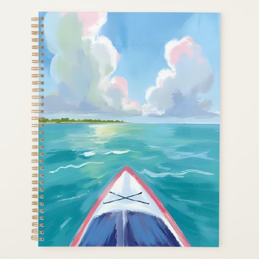 Kayakken Meer Waterverf Planner (Voorkant)