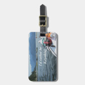Kayakken op de Oceaan Bagagelabel (Voorkant verticaal)