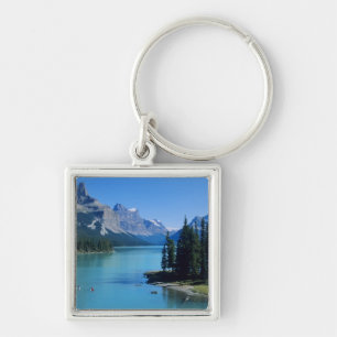 Kayakken op Maligne Lake bij Spirit Island Sleutelhanger