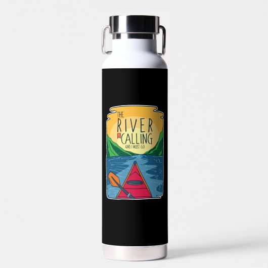 Kayakken - Rivier Roept En Ik Moet Gaan Waterfles (Voorkant)