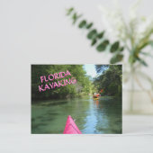 Kayakken Weeki Wachee Spring Florida Avontuur Briefkaart (Staand voorkant)
