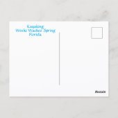 Kayakken Weeki Wachee Spring Florida Avontuur Briefkaart (Achterkant)