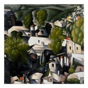 Kayakoy Dorp Griekse Huizen Abstracte Kunst Perfect Poster