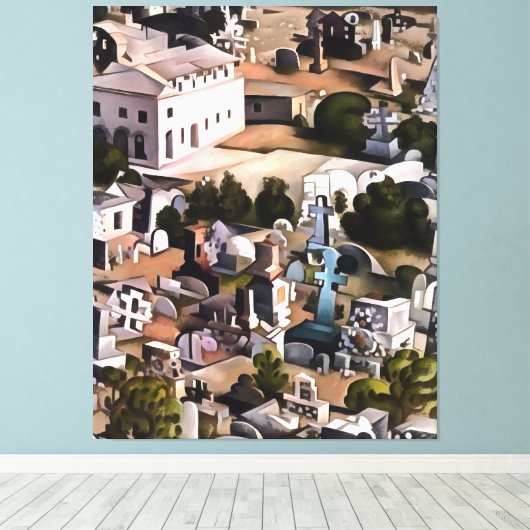 Kayakoy Fethiye Deserted Town Geometric Art Canvas Afdruk (Insitu (Houten vloer))