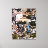 Kayakoy Fethiye Deserted Town Geometric Art Canvas Afdruk (Voorkant)