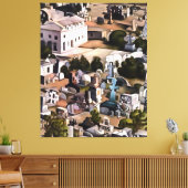 Kayakoy Fethiye Deserted Town Geometric Art Canvas Afdruk (Insitu (Woonkamer))