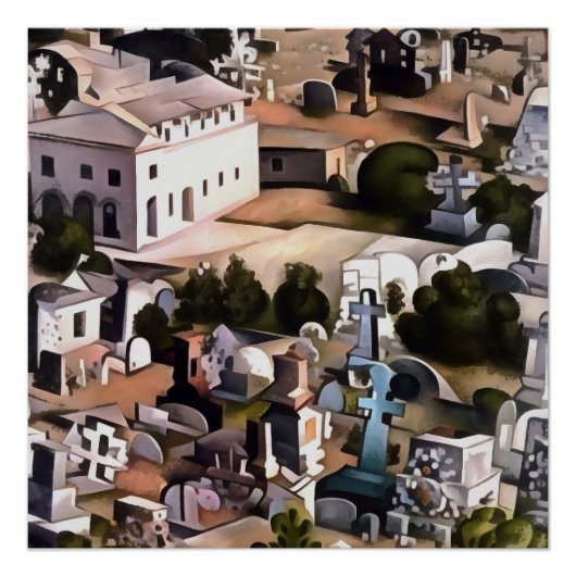 Kayakoy Fethiye Deserted Town Geometric Art Perfect Poster (Voorkant)