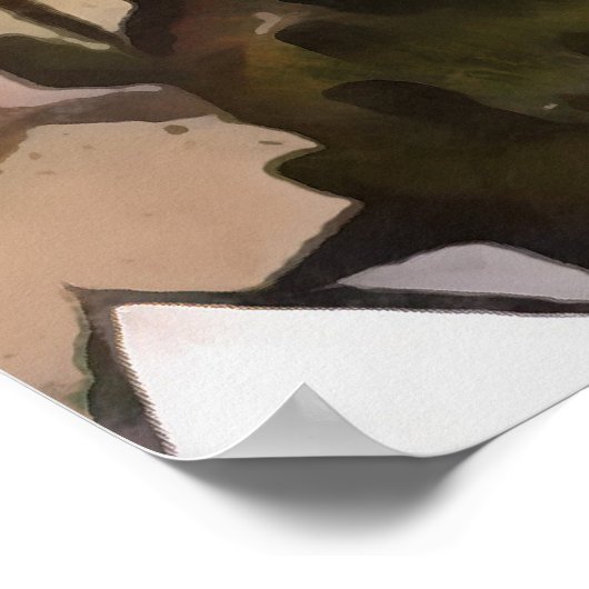 Kayakoy Fethiye Deserted Town Geometric Art Poster (Hoek)