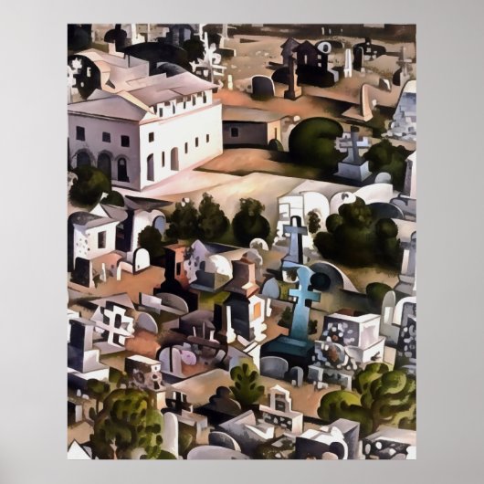 Kayakoy Fethiye Deserted Town Geometric Art Poster (Voorkant)