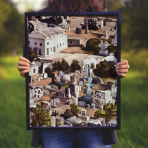 Kayakoy Fethiye Deserted Town Geometric Art