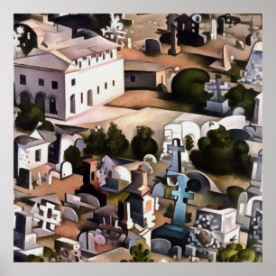 Kayakoy Fethiye Deserted Town Geometric Art Poster