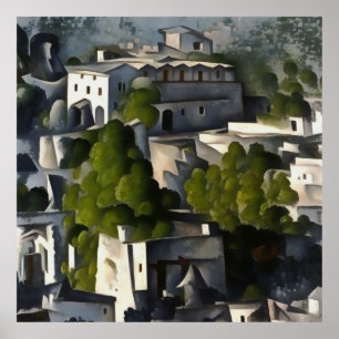 Kayakoy Fethiye The Ghost Village Abstracte Art Poster