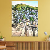 Kayakoy Historische Settlement Geometric Art Canvas Afdruk (Insitu (Woonkamer))