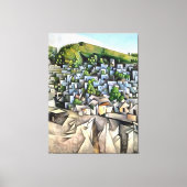 Kayakoy Historische Settlement Geometric Art Canvas Afdruk (Voorkant)