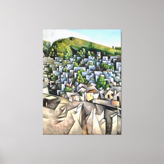 Kayakoy Historische Settlement Geometric Art Canvas Afdruk (Voorkant)