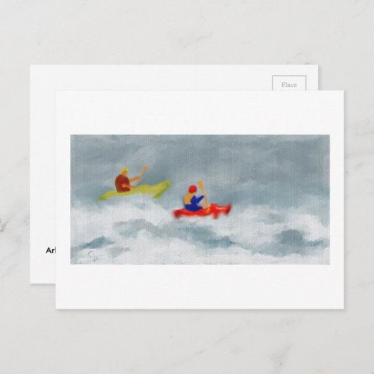 Kayaks Art Briefkaart (Voorkant / Achterkant)